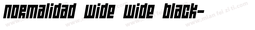Normalidad Wide Wide Black字体转换